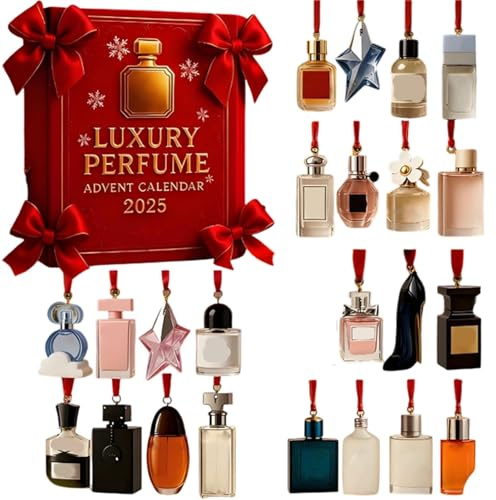 Luxuriöser Parfüm-Adventskalender, Ornamente, Designer-Düfte für Damen und Herren, 24-Tage-Parfüm-Präsentationsset, Premium-Countdown-Anhänger