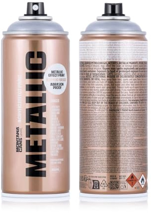 Montana Metallic Spray 400ml - Brillante Effektlack‑Sprühfarbe für zahlreiche Oberflächen - (Ice Blue Metallic EMC5030)