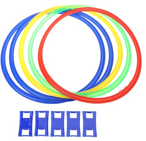 Xoktlde Indoor Jumping Hoop Set Toy for Children Outdoor Physical Training Sports Game for Kids Family Party Favor Props Jump Rings Set Physical