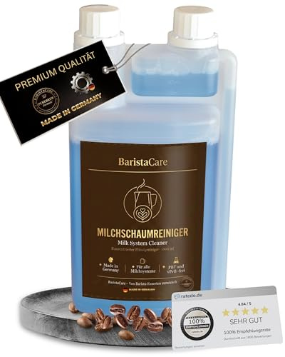 BaristaCare Milchschaumreiniger 1000ml – Konzentrat für Kaffeevollautomat, Siebträger, Milchaufschäumer & Sahnespender – biologisch abbaubar, materialschonend – Made in Germany