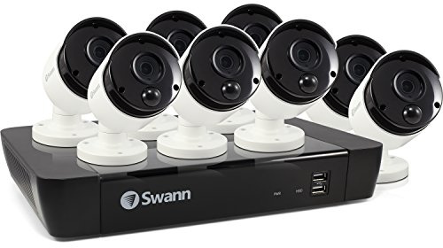 Swann CCTV System - 8 Channel 5MP NVR with 8 x 5MP Super HD Thermal Sensing Cameras & 2TB HDD