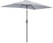 Green Bay 2x3m Patio Outdoor Umbrella Wind up Garden Parasol Sun Shade Aluminium Crank Tilt Mechanism (Grey)