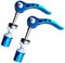 DAZISEN Fahrrad Schnellspanner - Schnelle Veröffentlichung Fahrrad Sattelstützenklemme Leicht und Langlebig,Blau (2 Stück),60 * 65mm