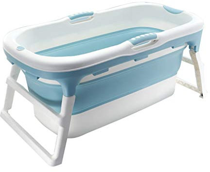 Faltbare Badewanne Erwachsene Für Dusche Tragbare Badewanne Erwachsene Groß Plastik Babybadewanne Hot Tub Badefass Badewanne Kinder Freistehende Badewanne Blau/ Rosa 113*59*53cm ( Color : Blue )