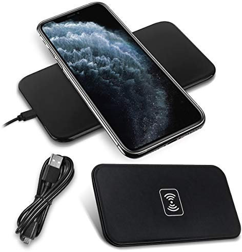 QI Wireless Ladegerät kompatibel für Apple iPhone 11/11 Pro / 11 Pro Max Ladestation Kabellos Charger Induktives Universal Schnellladegerät