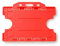 ALG ID Cards® Ausweishalter für Ausweise, doppelseitig, doppelseitig, starr, rot, aus recyceltem Kunststoff