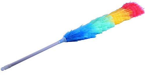 Color Feather Duster - Soft Magic Feather Duster Ménage Produits De Nettoyage Colorés Anti Statique avec Long Poignée Nouveau