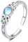Mondstein Ring 925 Sterling Silver Celtic Ring für Damen Keltischer Knoten Regenbogen Mondstein Schmuck für Mädchen