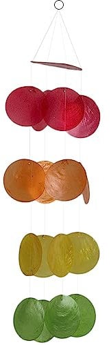 ART-CRAFT Perlmutt Girlande Capiz buntt als hänge Deko für Fenster oder deko Wohnzimmer Aber auch als Garten Dekoration Länge 50cm