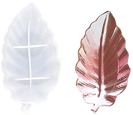 Voyyphixa Resin Tray Mould, Elm Leaf Tray Moulds Silicone, Trinket Dish Mould for Epoxy Resin, DIY Jewelry Plate, Home Decor