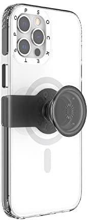 PopSockets: PopCase MagSafe Phone Case for iPhone 12 Pro Max with a Repositionable PopGrip Slide Phone Stand and Grip with a Swappable Top - White