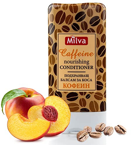 Milva Caffeine Nourishing Conditioner für Trockenes Strapaziertes Haar 200ml | Spendet Erschöpftem Haar Feuchtigkeit und Stellt es Wieder Her | Spendet Feuchtigkeit und Haarwachstum Beschleunigen