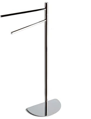 Verchromter 2-Armiger Handtuchständer mit Halbrunder Standfläche