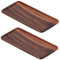 2 uds bandeja para servir bandeja de café platos de madera bandeja de té de nogal bandeja de café para platos de Bar de café para servir comida