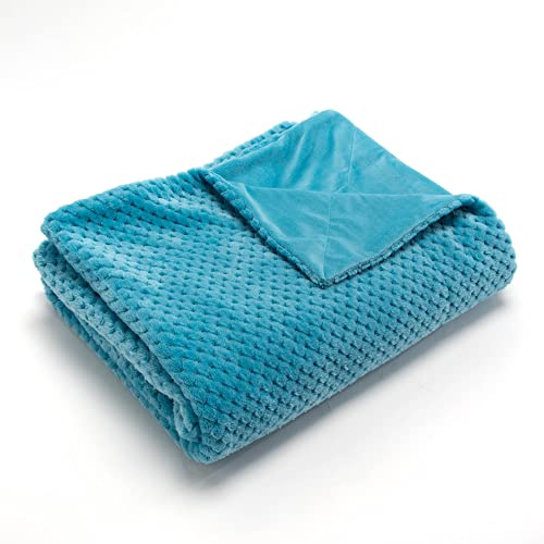Amadeus Plaid, kariert, Türkis, 130 x 170 cm, Standard