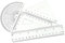4 Pezzi Righelli in Plastica con Scala, Set di Righelli, Righello di Plastica, Righello Trasparente, Scalimetro Professionale, Squadrette da Disegno, Goniometro, Per Disegnare, Misurare
