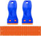 A Pack of 2 Mini Plastic scrapers with 20 Plastic Blades, Plastic Scraper, Adhesive Residue Remover for Removing Glass Window Stickers and car Stickers, Label Remover