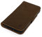PORTER RILEY - Leather Case Compatible with iPhone 13 Mini (5.4). Premium Nubuck Genuine Leather Stand/Cover/Wallet/Flip Case with Card Slots & Horizontal Stand (Brown, Tan)