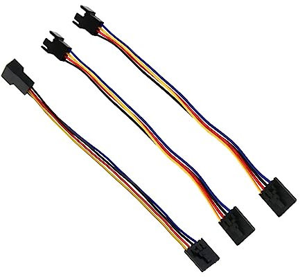 Pocaton 3Pcs 5Pin to 4Pin Fan Adapter Cable 4Pin Converter Extension Cable Wire for Dell Computer PC