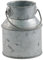 Jarra de leche decorativa con asa en aspecto de zinc, color gris, impermeable, jarrón para velas, decoración de mesa, boda, cumpleaños, vintage, retro (olla para leche)