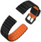Anbeer Leder Uhrenarmband für Herren Damen, Ersatz-Uhrenarmband mit Schnellverschluss, 18mm, Schwarz/Orange - Schwarze Schnalle, Unisex, Komfort, Halloween