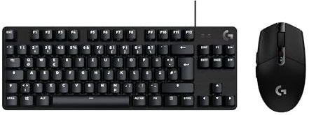 Logitech G305 Lightspeed kabellose Gaming-Maus und G413 TKL SE mechanische Gaming-Tastatur – Maus mit Hero Sensor Uns kompakte Tastatur – PC/Mac - Schwarz