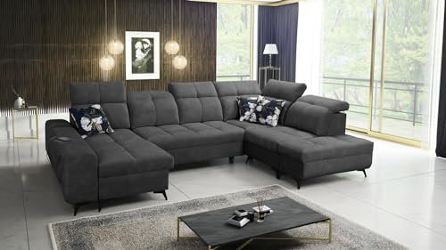 IM SOFA Wohnlandschaft in U-Form U-förmiges Gold VI Farbe wählbar TOP Qualität