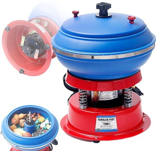 DPLXFPP 130W Vibrating Polishing Drum, Jewellery Polishing Machine and Finisher Machine, Magnetic Tumbler Jewelry Polisher, Electric Rock Tumbler Vibratory Bowl