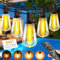 15m LED Lichterkette Außen Strom mit Fernbedienung, Wetterfest Lichterketten Glühbirnen mit Bruchsicheren Retro Birnen, Dimmbar Outdoor Aussenlichterkette für Terrasse Balkon Garten Party Pavillon