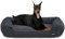 HMTOPE Hundebett, Hundesofa, Hundekissen, Hundekörbchen Abnehmbar und waschbar, Dunkelgrau, 120 x 90 x 30 cm