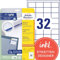 AVERY Zweckform 4789 Universal Etiketten (800 plus 160 Klebeetiketten extra, 48,3x33,8mm auf A4, Papier matt, individuell bedruckbar, selbstklebende Aufkleber mit ultragrip) 30 Blatt, weiß