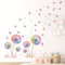 KAIRNE Wandtattoo Pusteblume,Blumen Wandtattoo für Kinderzimmer Mädchen,Bunt Wandsticker Löwenzahn für Schlafzimmer,Pflanzen Blumen Wandaufkleber für Wohnzimmer Babyzimmer Küche Fenster Tür Wanddeko