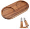 Salt and Pepper Mill Tray, Pepper Grinder Rest, Oil and Vinegar Bottles Tray, for Keeping Your Kitchen Tidy and Clean, Suitable for Home, Kitchen, Hotel, Cafe, 14.3 x 7 x 1.5cm