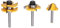 3 Pcs Tongue & Groove Router Bit Tool Set 45 Degree Lock Mitre Glue Joint Router Bit 3 Teeth Shank Rabbeting Router Bit Adjustable Woodworking Tool