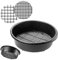 KADAX Setaccio da giardino regolabile in plastica, filtro rotondo in plastica per sabbia, compost, terra e pietre, con regolazione manuale del filtro (rotondo)