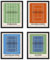 Poster Master 4-teiliges Sportposter - Tennis-Druck - Tennisplatz-Kunst - Sportturnierkunst - Grand Slam - US Open - Australian Open - Wanddekoration für Fitnessstudio oder Büro - 28,9 x