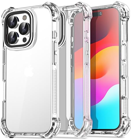 AICase Clear Bounce Case for iPhone 16 Pro Max, Impact Shockproof [Non-Yellowing] [21.3 FT Military Drop Protection] Anti-Scratch Protective Cell iPhone Cover for iPhone 16 Pro Max