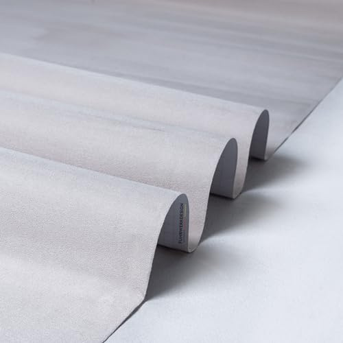 Fuhrwerkdesign Mikrofaserstoff Klebefolie Wildleder Optik Selbstklebend Auto Stoff Stretch Dehnbar Velvet Velour Kunstleder Wildlederimitat (Beige, 100cm x 150cm)