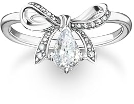 THOMAS SABO Ring mit Schleife Größe 48 Recyceltes 925 Silber. geschw. TR2481-643-14-58