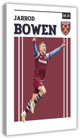 ocvdfss Jarrod Bowen Leinwand-Poster, Wandkunst, Dekordruck, Bild Gemälde für Wohnzimmer, Schlafzimmer, Dekoration, 60 x 90 cm
