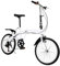 KOLHGNSE 20 Zoll Fahrräder Weiß Klapprad Unisex Erwachsene Fahrrad 6 Gang Doppel-V-Bremse bis 90KG Kohlenstoffstahl Faltrad Camping City Bike