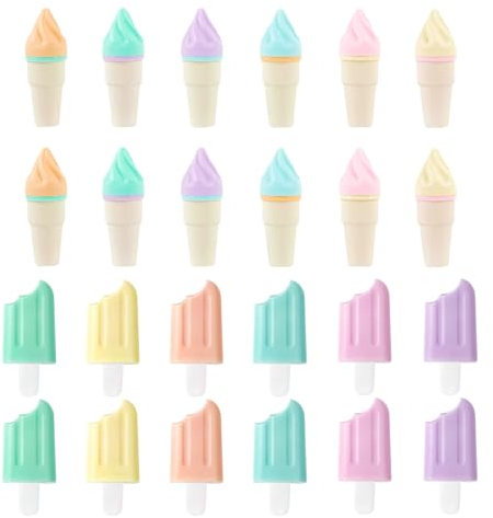 HOMEJOY 24 Stück Textmarker Pastell,marker stifte,6 color Textmarker Set,mini Highlighter Pen,perfekt zum Hervorheben von Tagebuch oder Notizbuch in Schule