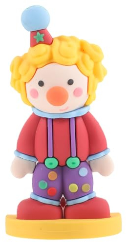 Operitacx Kleine Clown Dekoration aus PVC Vielseitige Miniatur Figur für Tisch und Balkon Deko Liebevolles Design als Niedliches Clown Ornament