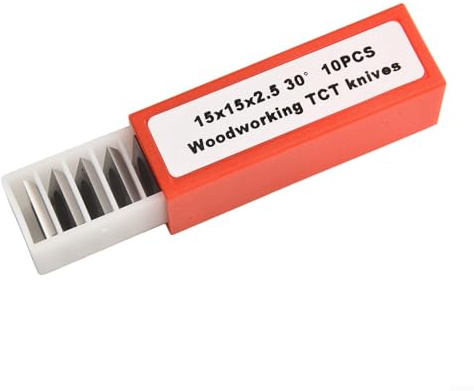 URPIZY 10 Stück Hartmetall-Wendeplatten 15X15x2,5Mm 30° Vier Schneidkanten Quadratisch Für Holz Drehbank Drehwerkzeug Spiral- Und Hobelkopf Systeme