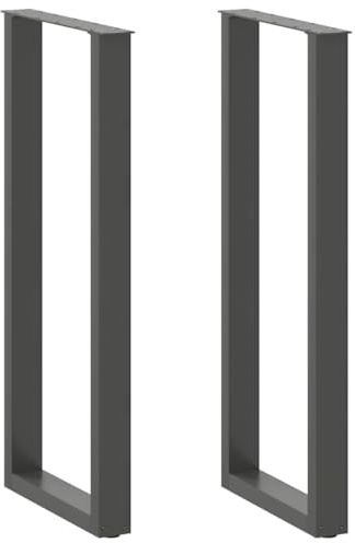 INLIFE Pieds de Table de Bar en U 2 pièces Anthracite 40 x (110-111) cm Acier