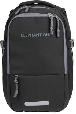 Elephant Fly Small Rucksack Handgepäck 20L, Black Grey Eco S 13124 +g | Flugzeug 20 L Bus Reisetasche Klein Tasche Travel 40x25x20cm Anti-Theft