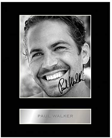 Signiertes Foto von Paul Walker, mit Passepartout