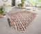 NORTHRUGS Outdoor Teppich Malta-Wendeteppich Wetterfest Modernes Geometrisches Muster Läufer für Balkon Terrasse Garten Wintergarten Wohnzimmerteppich Wasserfest, Polypropylen, Terra,Creme, 200x290cm