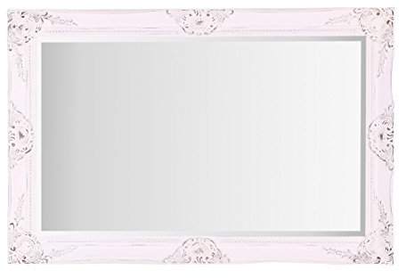 Select Mirrors Haywood - Espejo rectangular grande de pared, sala de estar, decoración del hogar (blanco vintage, 60 cm x 90 cm)