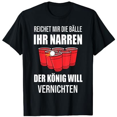 Bierpong TShirt Trinkspiel Beer Pong Shirt T-Shirt